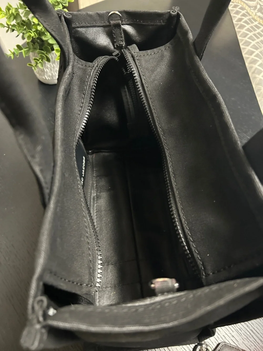 Marc Jacobs Black 'The Tote Bag' Canvas Duffel